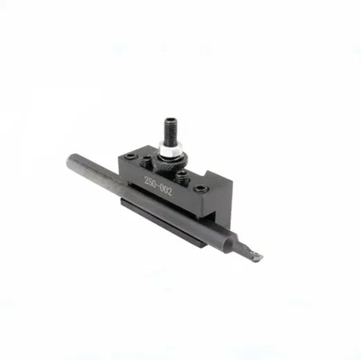 Machifit 250 series steel quick change wedge tool post and holder for mini woodworking or metalworking lathe.