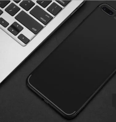 TPU silicone iPhone case in black, blue, red, and white colours for models 6, 7, 8, and X.