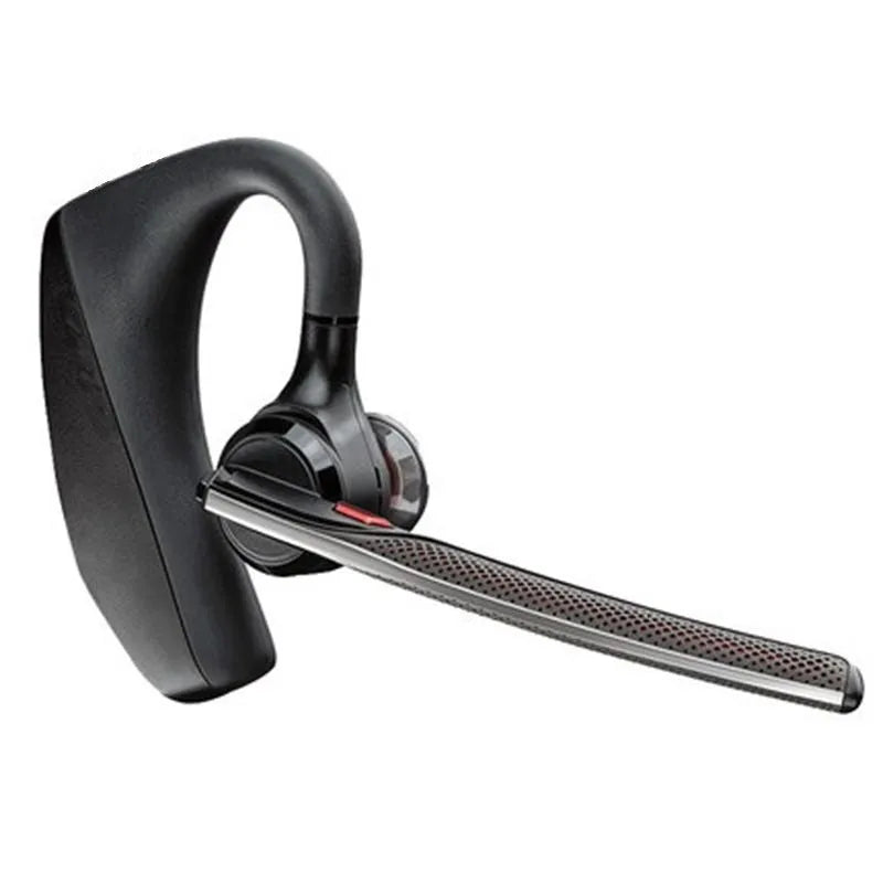 Black plastic Bluetooth sports headphones showing a battery display and USB charging port.