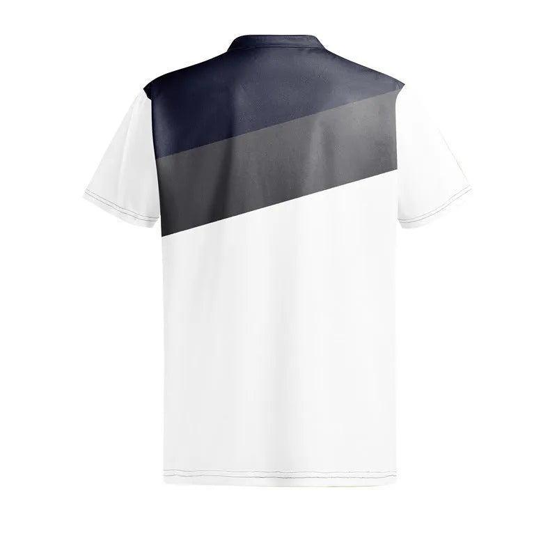 Men's loose fit short sleeve t-shirt with a colourful 3D digital printed pattern on the front.