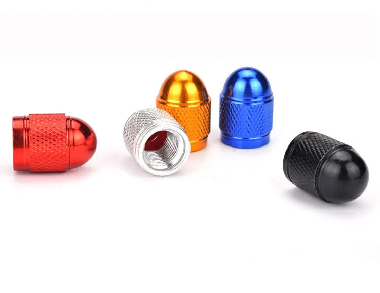 Aluminium mountain bike tyre valve cap in five colour options.