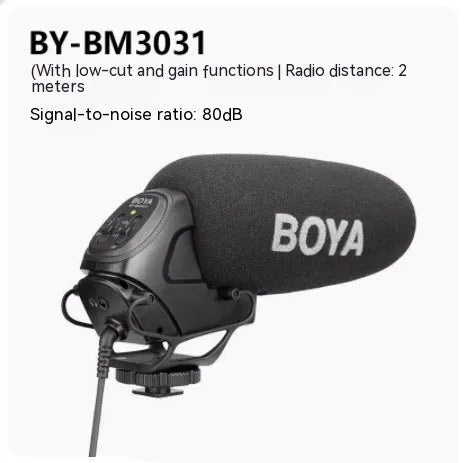 Set top super-heart directional wired microphone with metal grille on desk recording setup