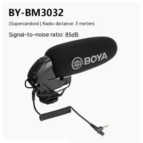 Set top super-heart directional wired microphone with metal grille on desk recording setup