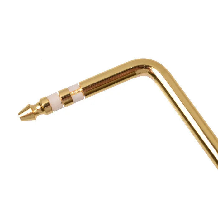 Guitar tremolo bar in gold chrome finish with direct plug-in connection