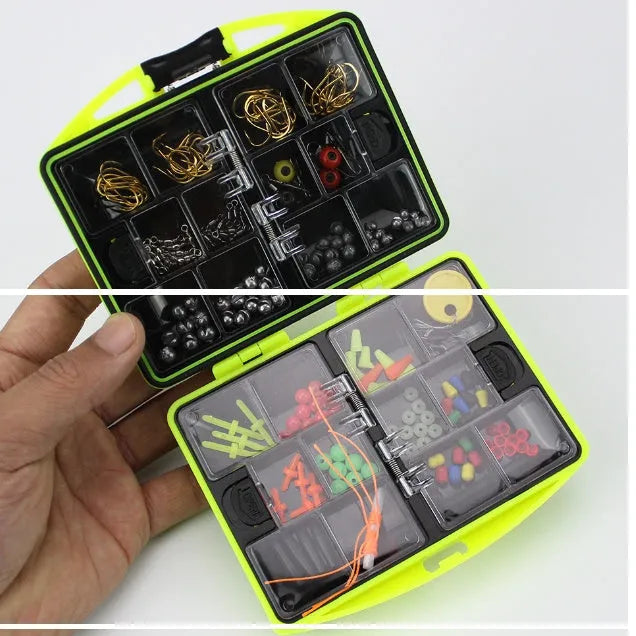 Rock fishing accessories combination suit with 184 pieces for sea fishing