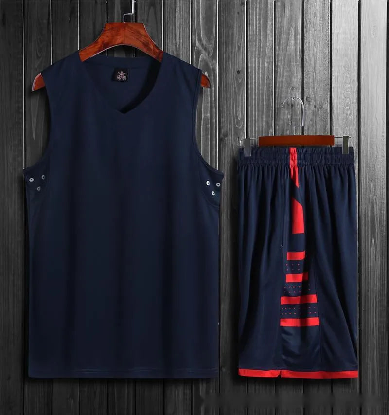 White student sports vest and shorts set for basketball and running training.