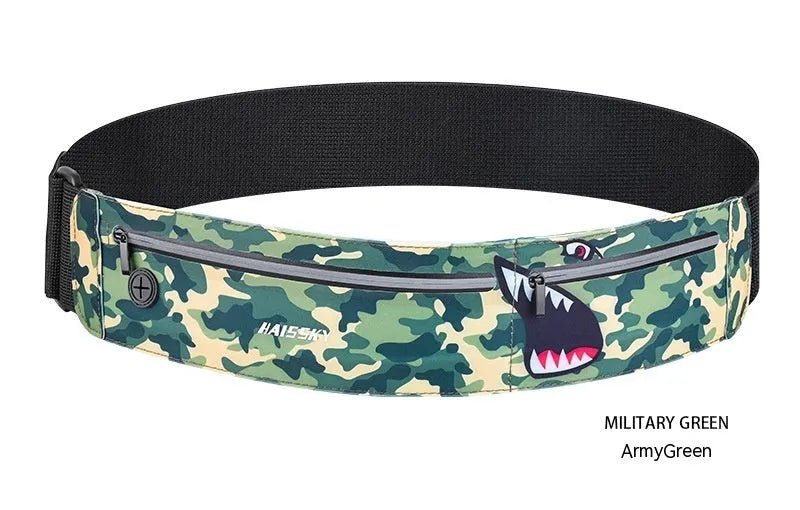 8-inch waterproof waist bag for outdoor sports in nylon Lycra with anti-theft features