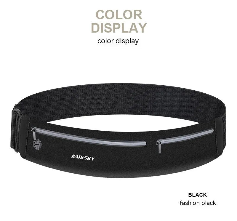 8-inch waterproof waist bag for outdoor sports in nylon Lycra with anti-theft features