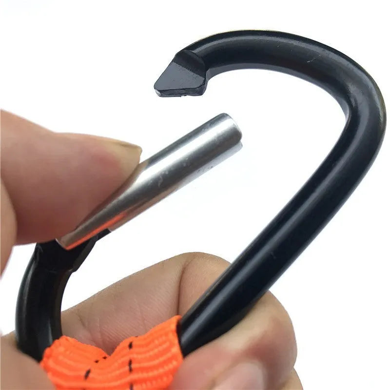 Orange fishing rod safety rope showing 90cm length and connection fittings