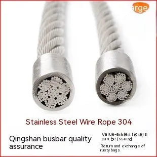 304 stainless steel coated security wire rope in multiple diameters for anti-theft protection