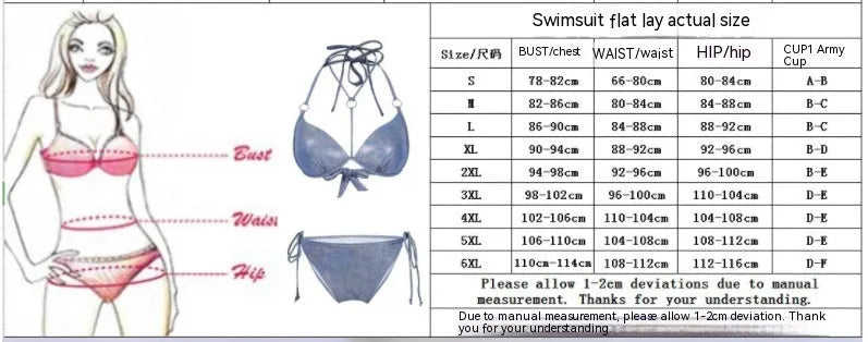 Blue women's printed split bikini swimsuit with sleeveless design on mannequin