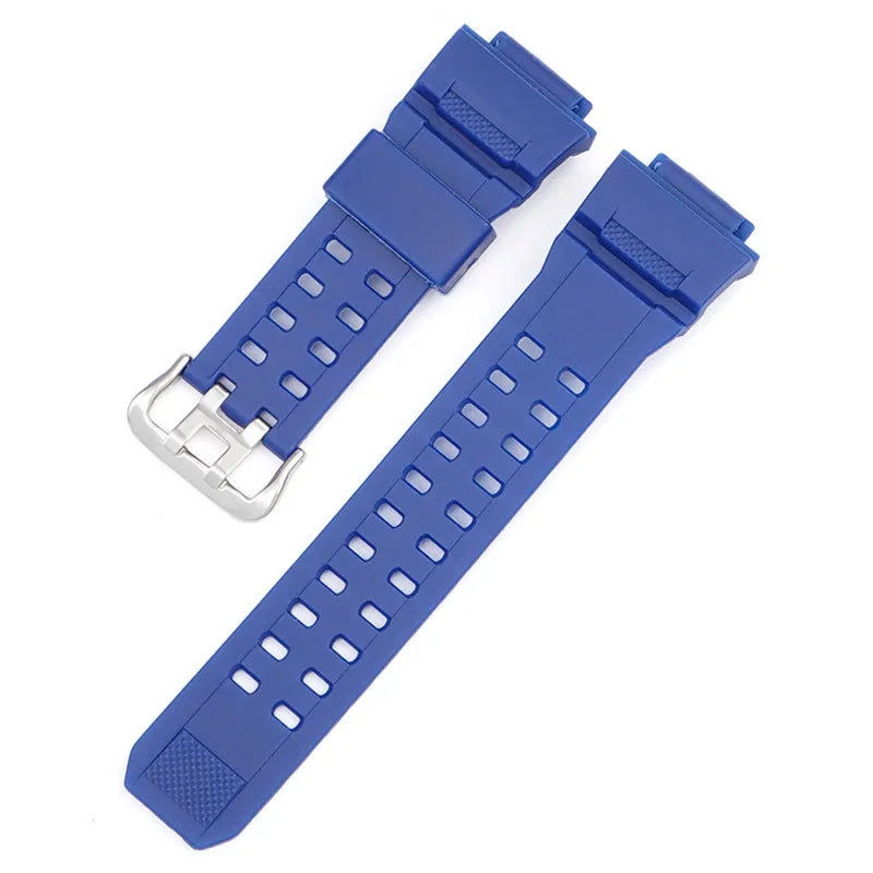 Camouflage TPU rubber watch strap with silver buckle, 12+7cm length