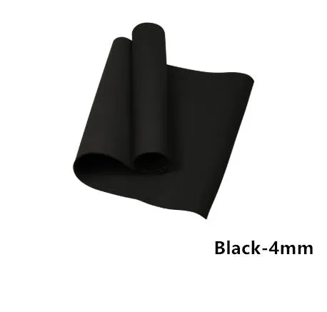 EVA composite yoga mat in red, showing 4mm and 6mm thickness options with anti-skid surface.