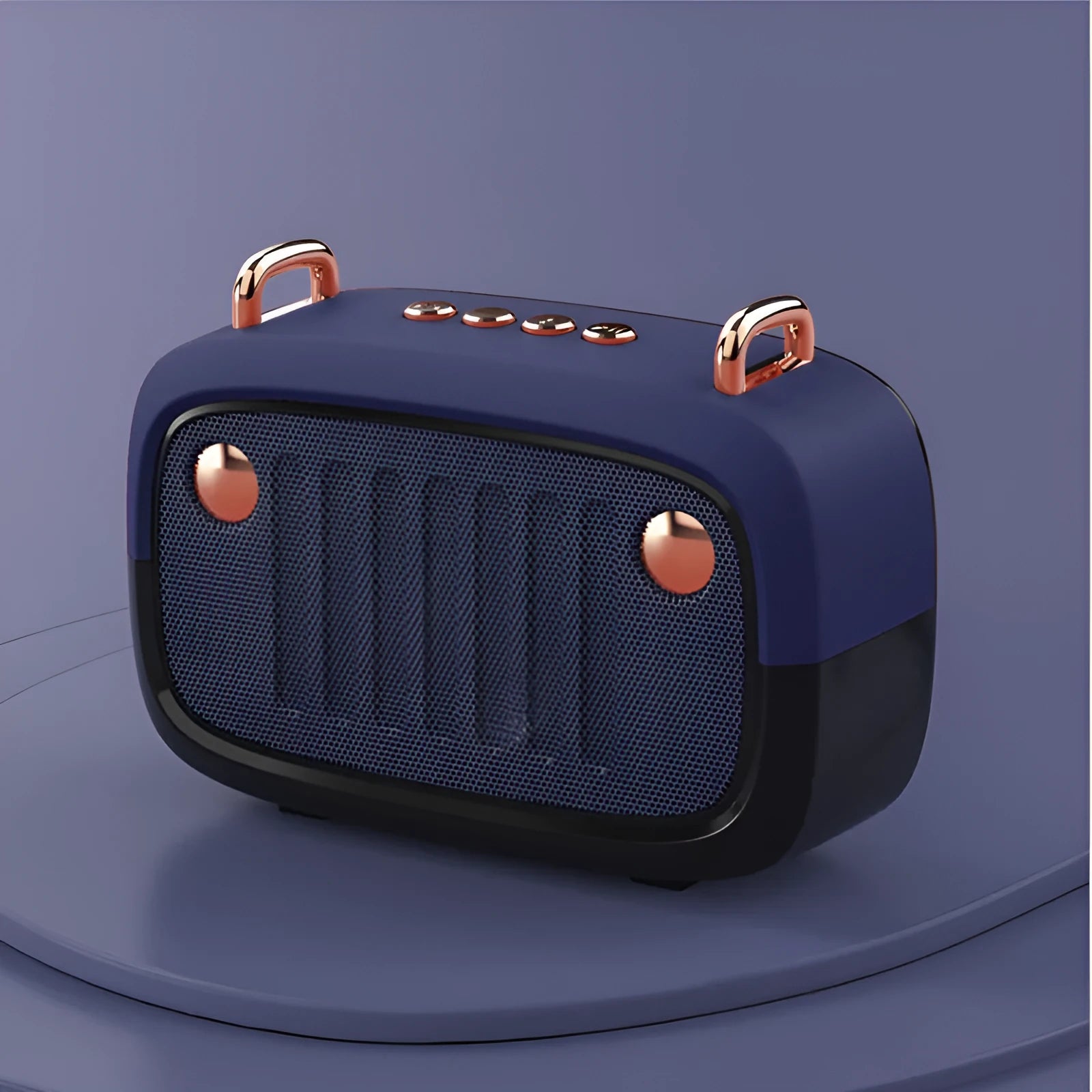 Small black portable Bluetooth speaker with USB port on a plastic and ABS cabinet.