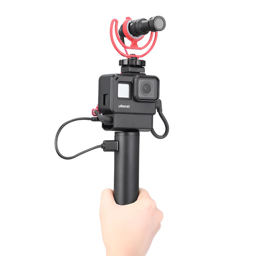 Black aluminium alloy charging handle power bank, 12.5cm long