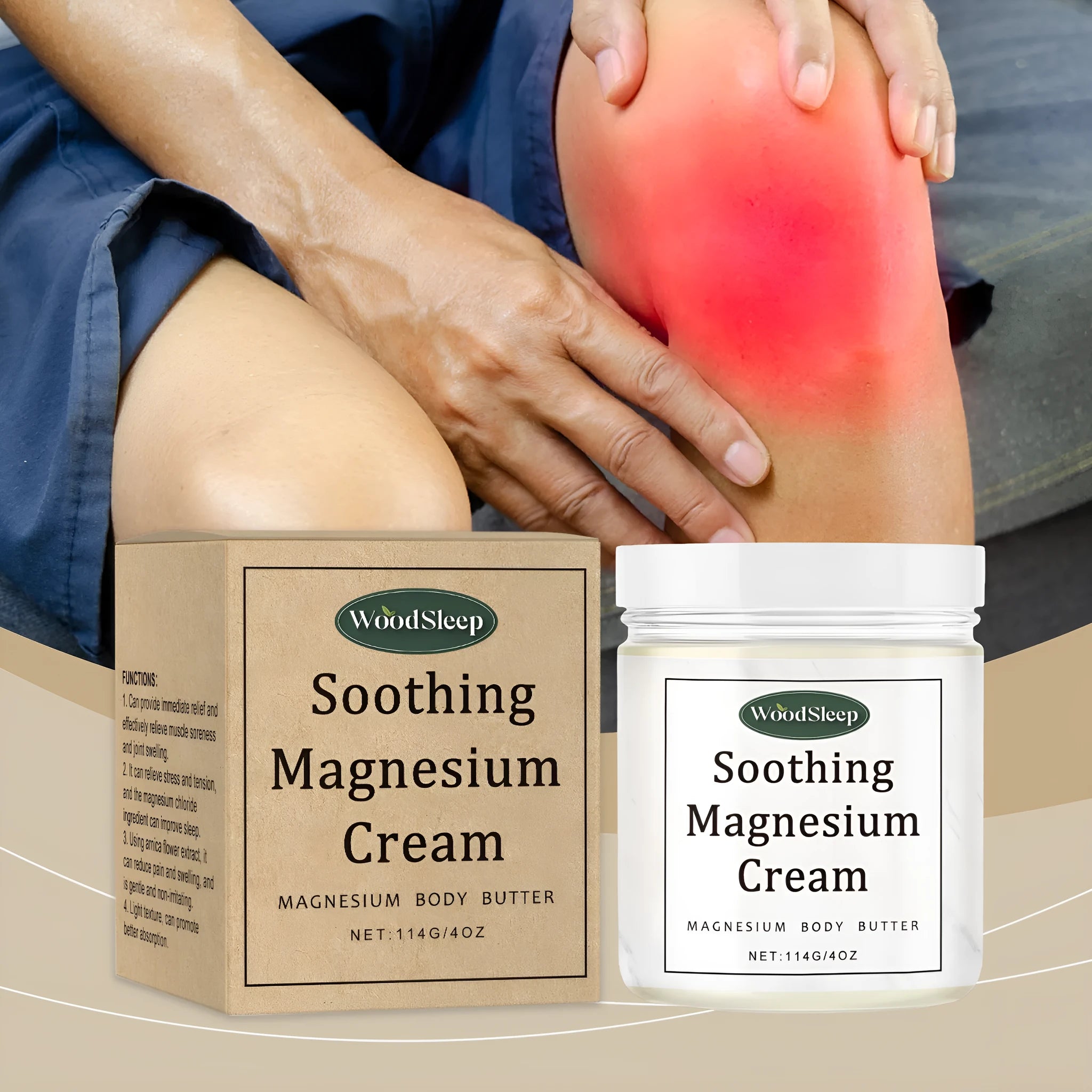 114g tube of magnesium cream for post-exercise muscle recovery with magnesium chloride formula