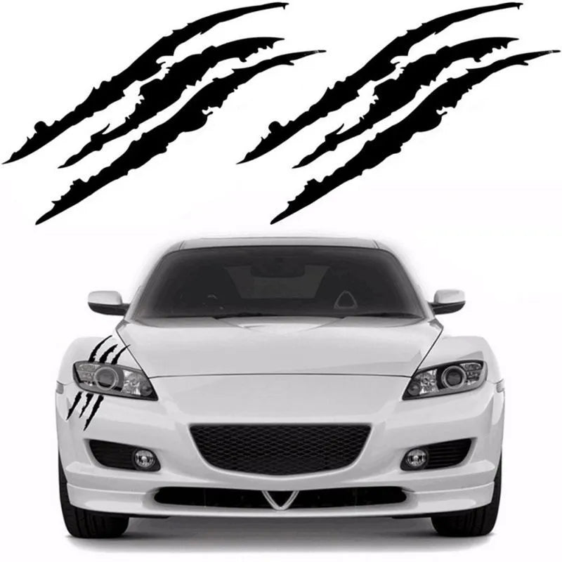 Ghost claw decoration car sticker, 37x9cm, in claw mark pattern on vehicle body