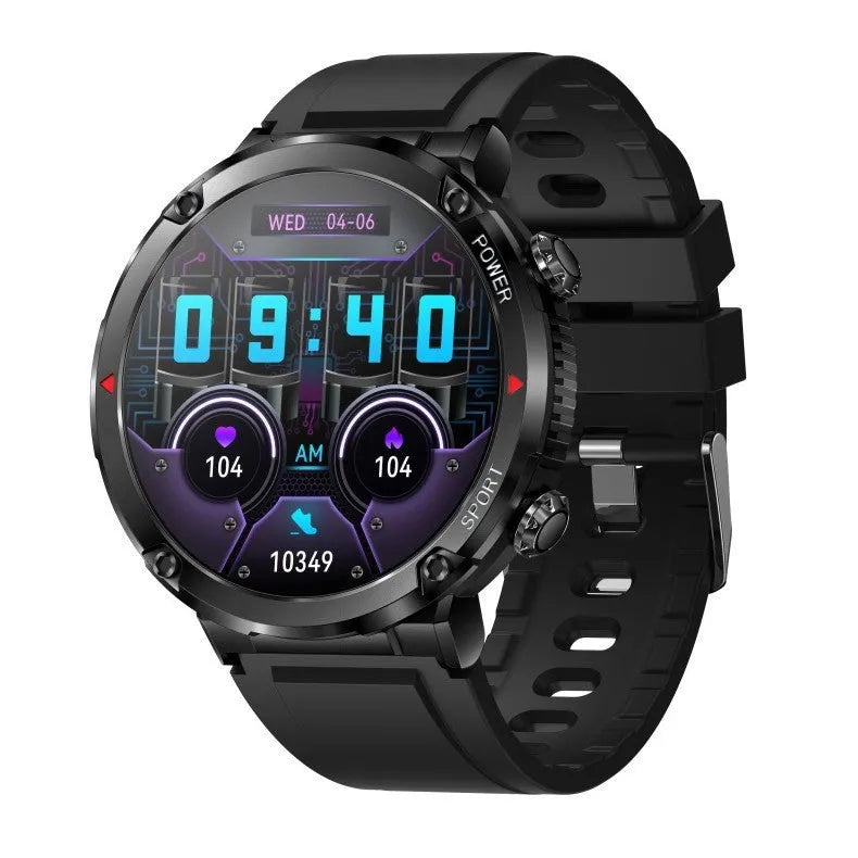 T30 smart watch with 52mm display showing heart rate monitoring interface