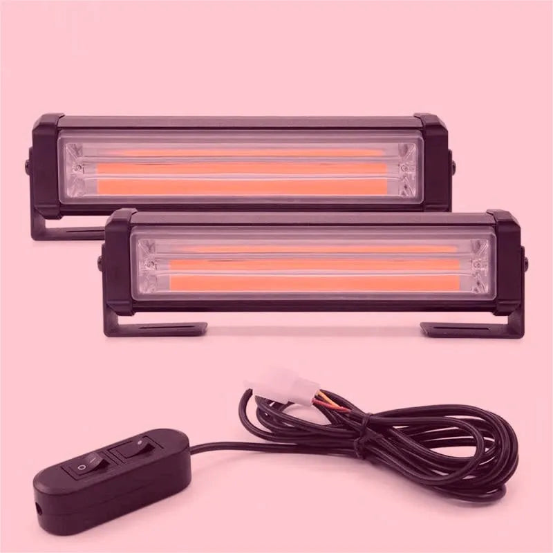 Yellow vehicle net strobe warning light with 160mm diameter and aluminium alloy housing