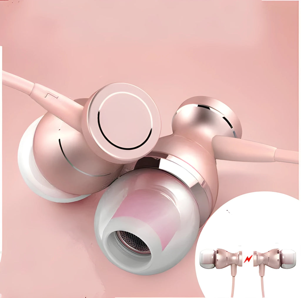 Universal in-ear subwoofer headphones with straight 3.5mm plug in multiple colour options
