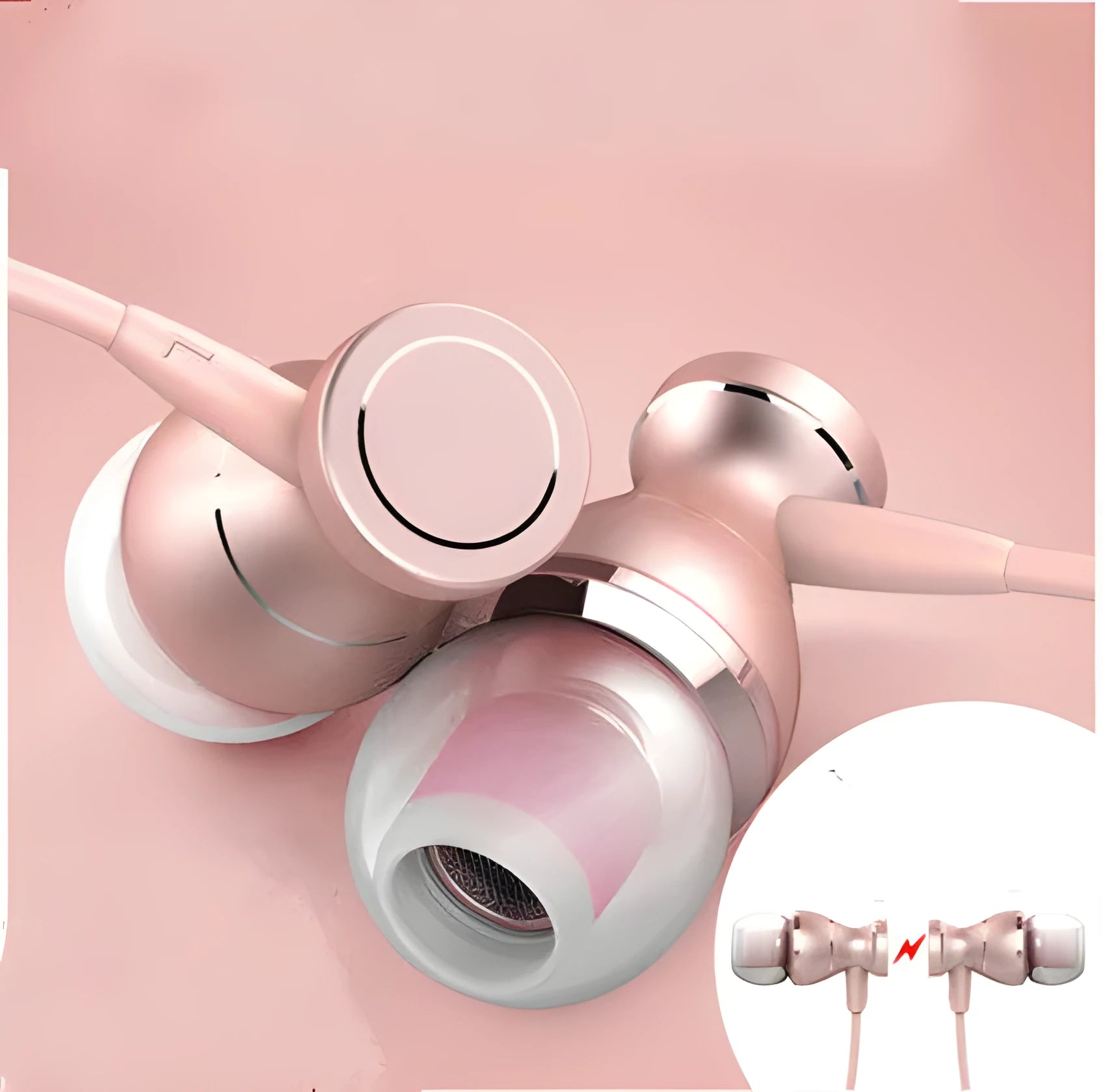 Universal in-ear subwoofer headphones with straight 3.5mm plug in multiple colour options