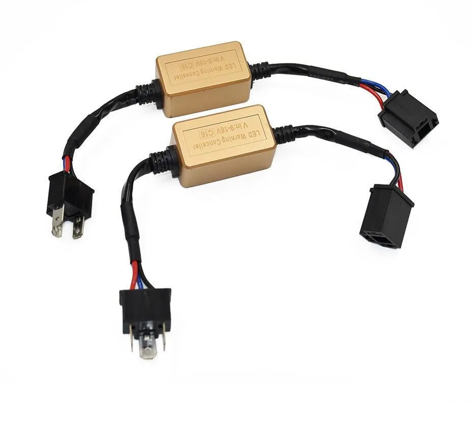 Black alloy H4 H7 H11 LED car headlight Canbus decoder for plug and play installation