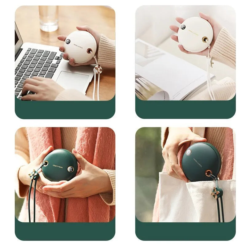 Green pink or white 5000mAh power bank with digital display and hand warmer function
