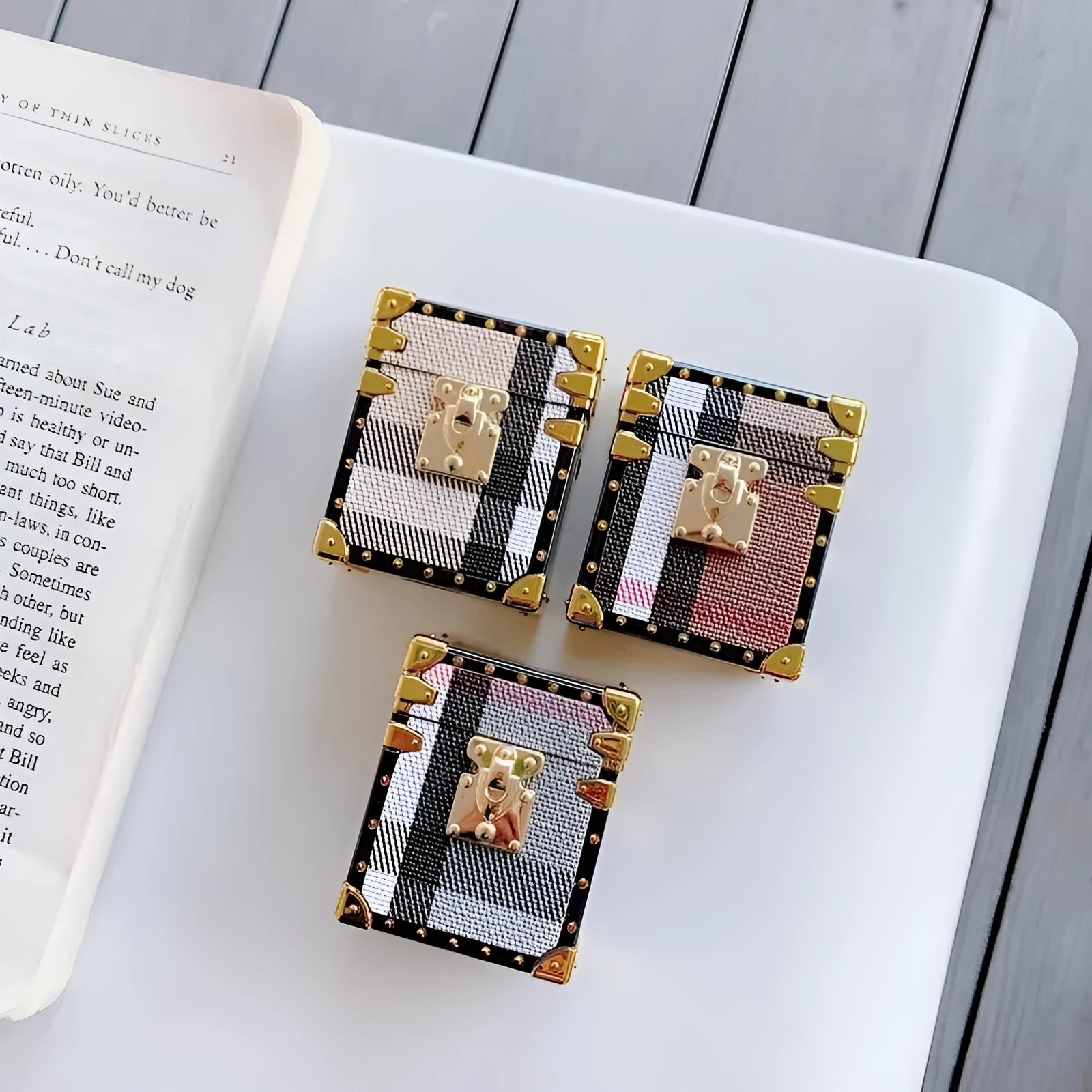 Square soft case for AirPods 1st and 2nd generation in Brown