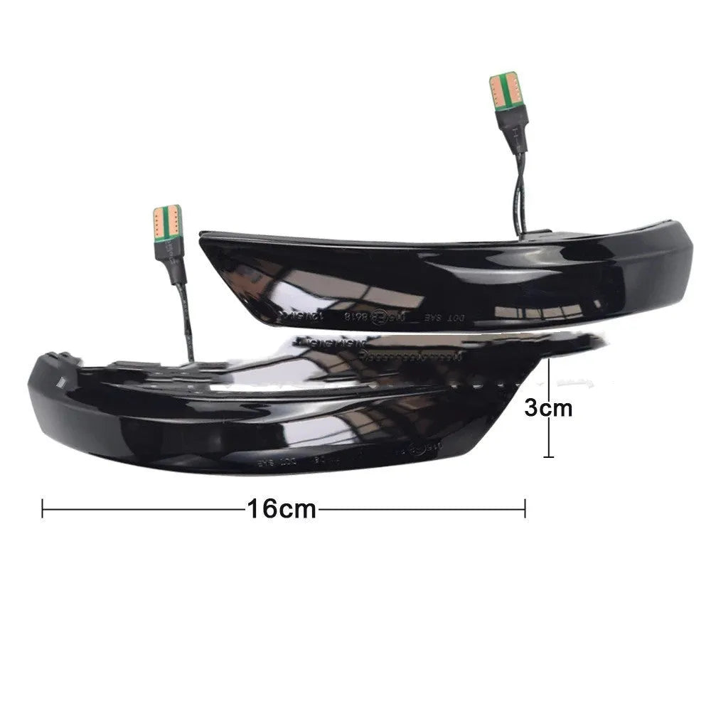 Ford Focus and Mondeo rearview mirror waterfall light with blue and yellow illumination options