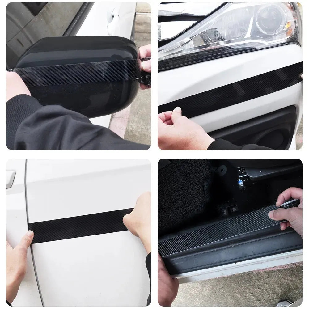 Nano carbon fibre tape anti-collision strip for car door edge protection in multiple sizes