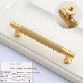 Aluminium European style cabinet handle with brushed brass oxidation finish