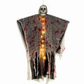 Halloween decoration blood-dyed luminous skull hanging ghost ornament for outdoor display
