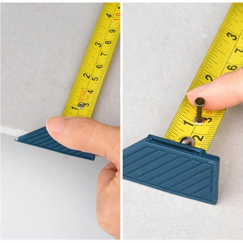 Blue aluminium alloy cutting tool with TPR handle and measuring scale for board materials