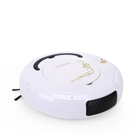 Smart floor sweeping robot vacuum cleaner in blue, black, or white colour options