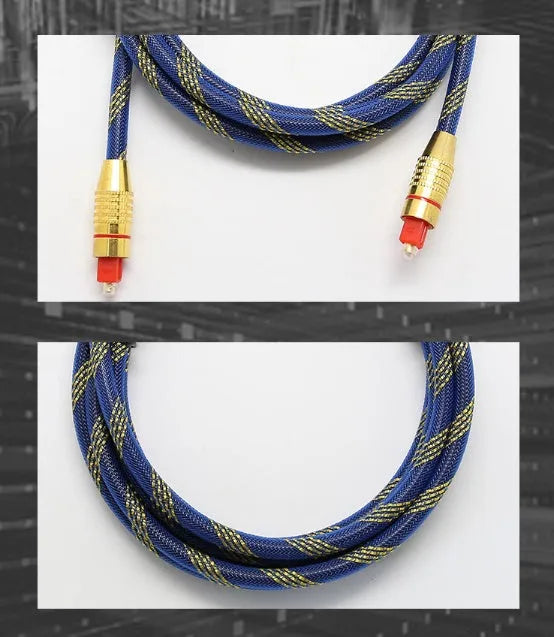 6.0mm PVC sheath audio optical fibre cable in black, multiple lengths available for digital audio connection