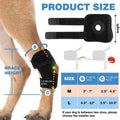 Black polyester leg guard for dog joint support and ACL tear rehabilitation
