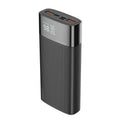 20000mAh two-way fast charge power bank with QC 3.0 and USB PD ports in black