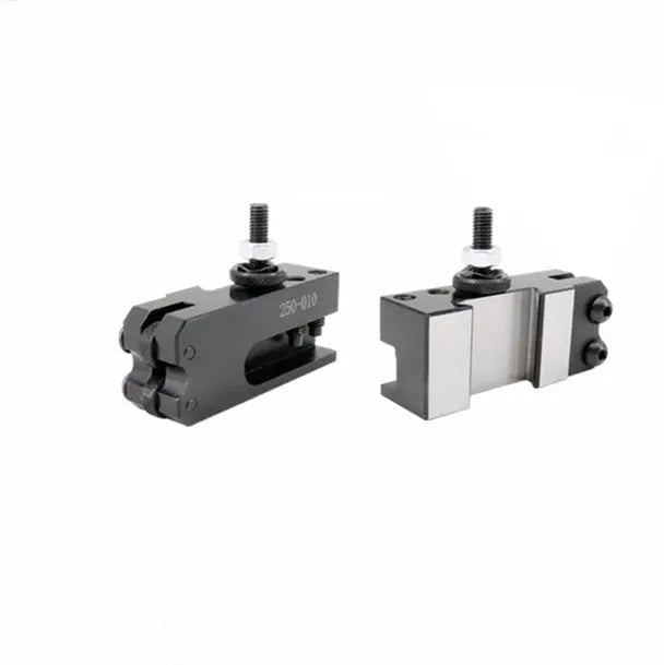 Machifit 250 series steel quick change wedge tool post and holder for mini woodworking or metalworking lathe.