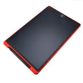 LCD electronic writing board for children in blue with stylus pen on screen.