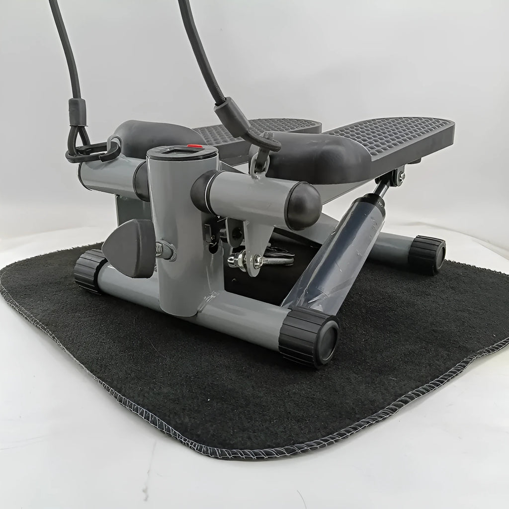 Silver grey hydraulic pedal exerciser for home and gym waist slimming workouts