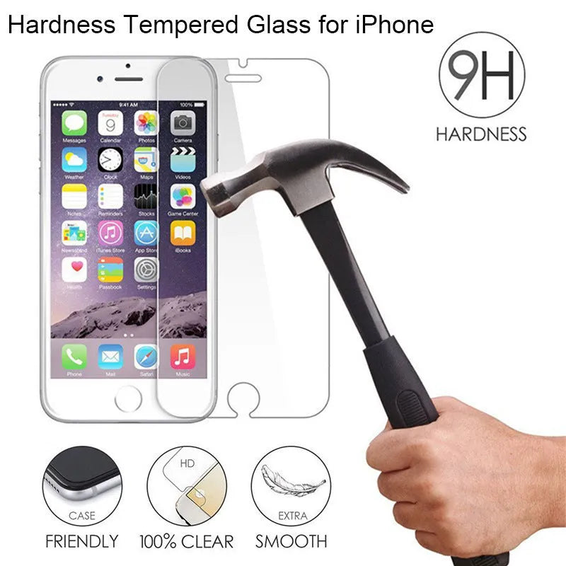 Tempered glass screen protector for iPhone models with anti-fingerprint properties