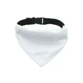 Blank white polyester dog scarf for thermal transfer, size M 19cm x 11.5cm
