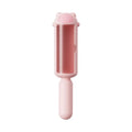Blue reusable pet hair remover tool with self-cleaning base for furniture and car interiors