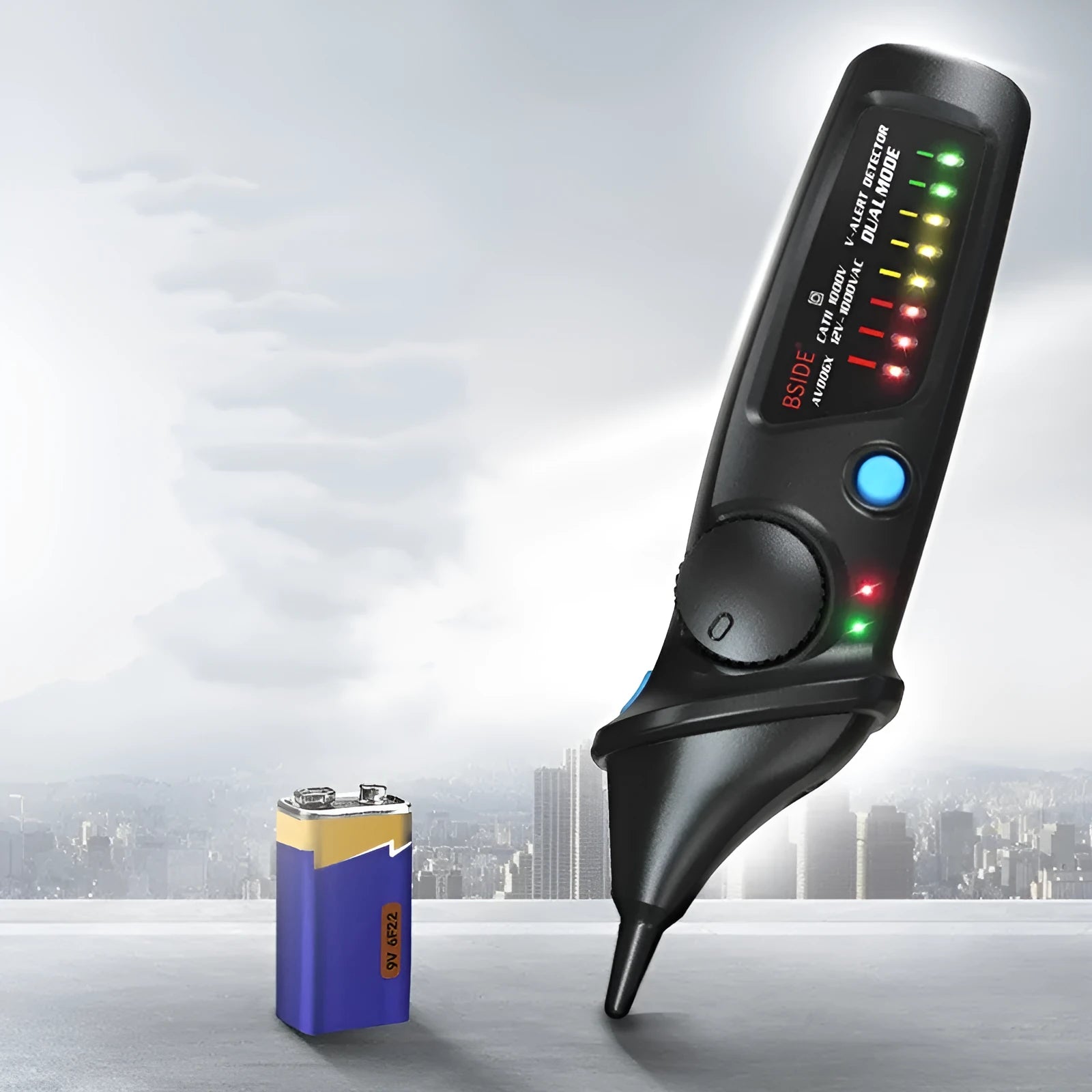 Smart sensor test pencil with round head tip for high-voltage electrical equipment testing