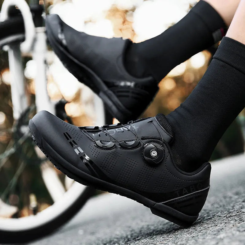 Breathable cycling shoes for men women PU upper nylon outsole latex insole black red white sizes 37-46