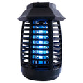 Black mosquito killer lamp with UV tube and metal grid for indoor insect control.