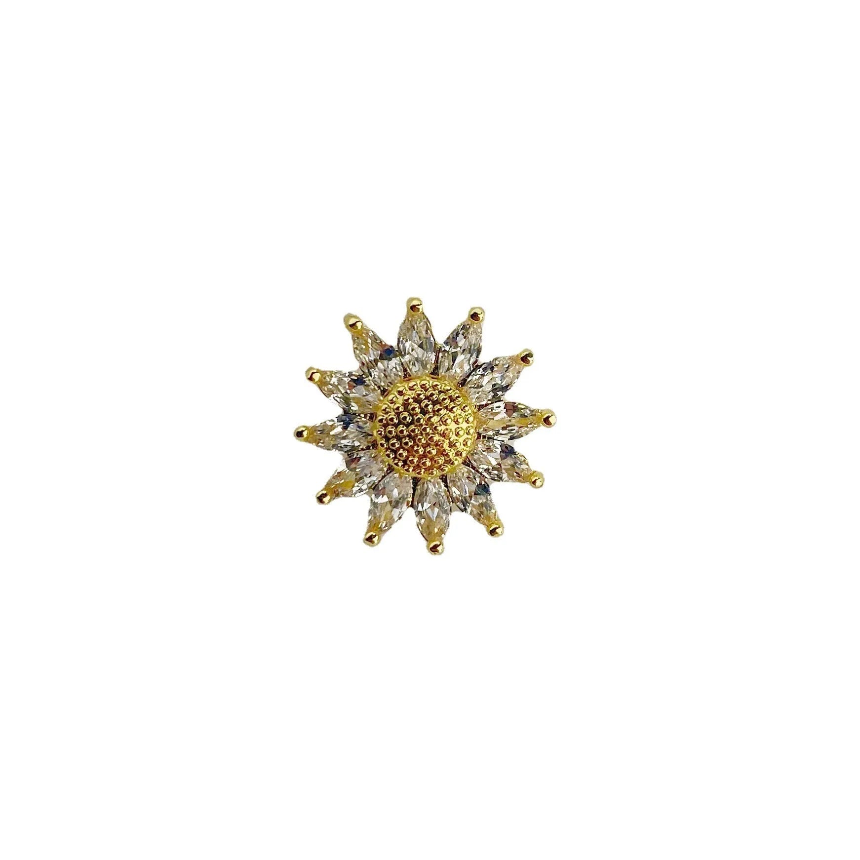 Japanese geometric copper brooch for women with electroplated finish in various colours