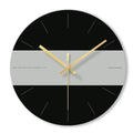 Minimalist transparent tempered glass wall clock, 29.5cm diameter, with silent movement on a white wall.
