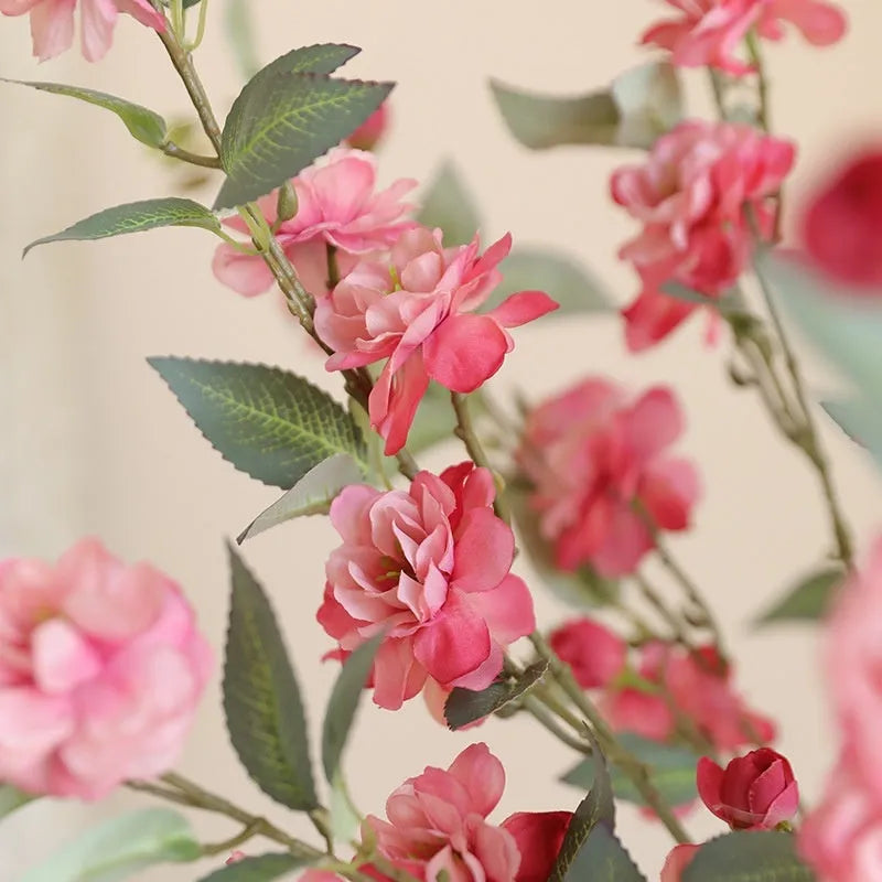 Single silk simulation camellia artificial flower in autumn pink for Chinese retro home decoration