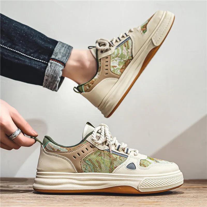 Canvas casual flat shoes in Milan green colour with round toe and flat heel design